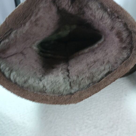 Bjorndal Women’s Size 7 Brown Suede Boots Faux Fur Lined Slip-On Comfort Warm - Picture 10 of 16